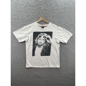 Madness Kurt Cobain Clout Goggles White Photo Tee T-Shirt Size XL
